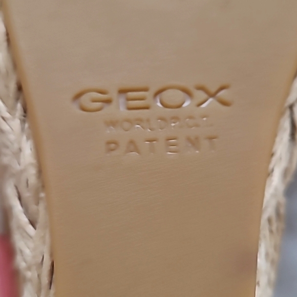 Geox Brown Strappy Suede Espadrille Wedge Sandals, Size 38/ (7.5) - Picture 12 of 13